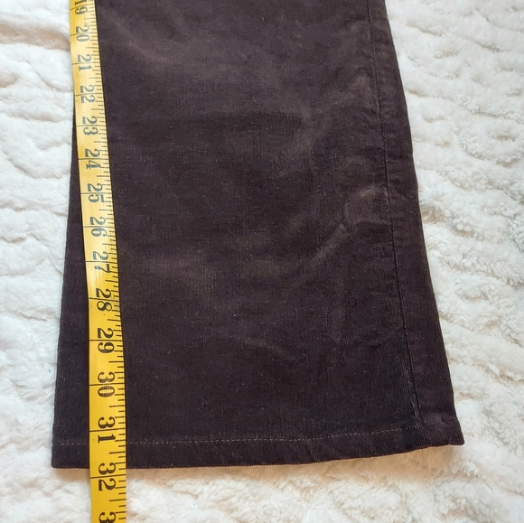 Jones New York Sport Espresso Dark Brown Corduroy Straight Leg Pants Size 16 - Picture 7 of 12